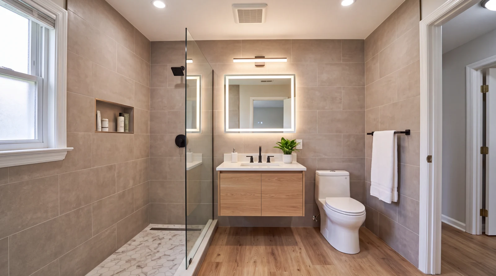 Bathroom remodel in Westminster, MD after the work by AmeriPro Remodeling